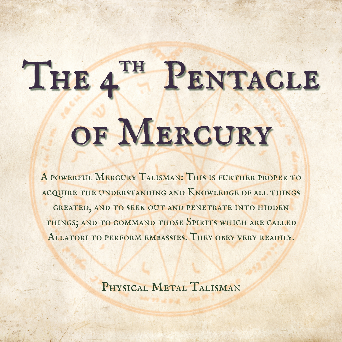 The 4th Pentacle of Mercury